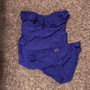 Blue Maternity Swimsuit